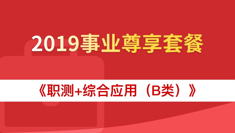 2019年安徽《职测+综合应用（B类）》事业尊享套餐