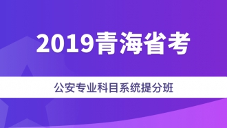 2019青海省考公安专业科目系统提分班